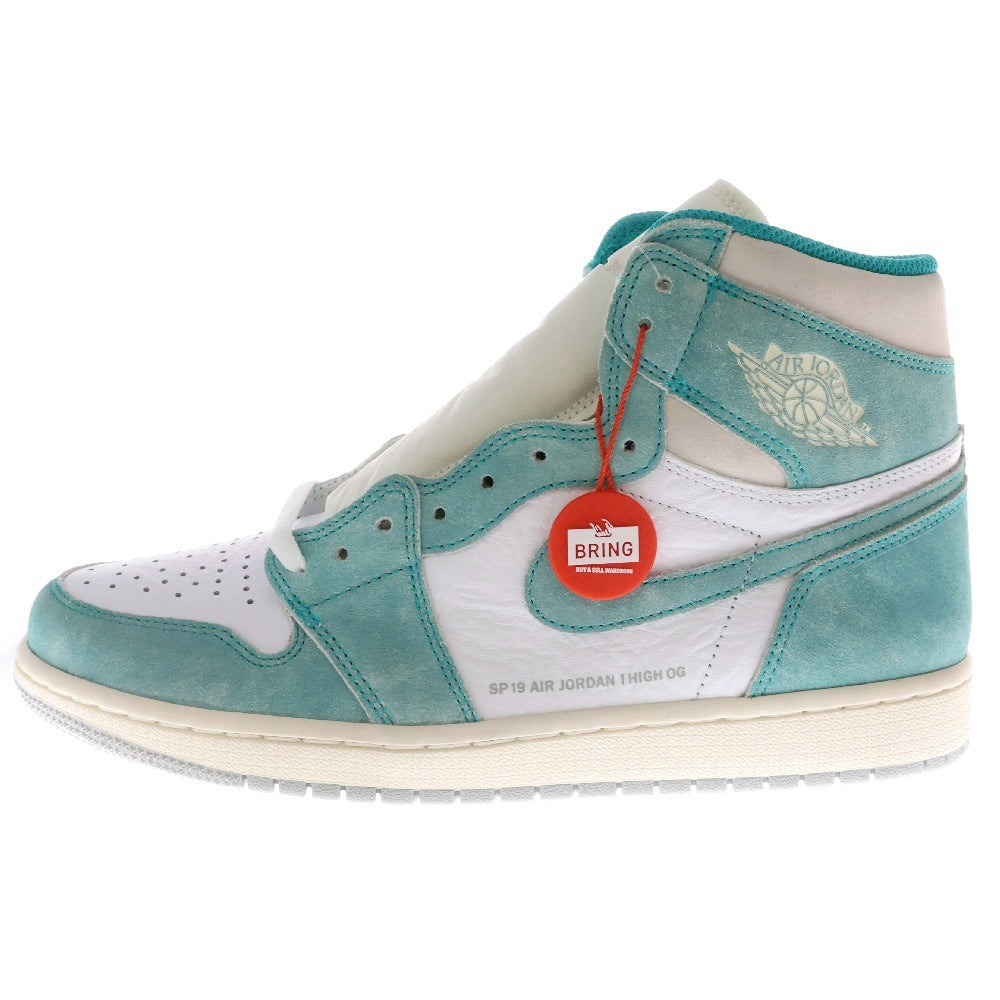 NIKE(ナイキ) AIR JORDAN 1 RETRO HIGH OG TURBO GREEN エアジョーダン1 ターボグリーン ハイカットスニーカー ライトブルー/ホワイト US10/28cm 555088-311