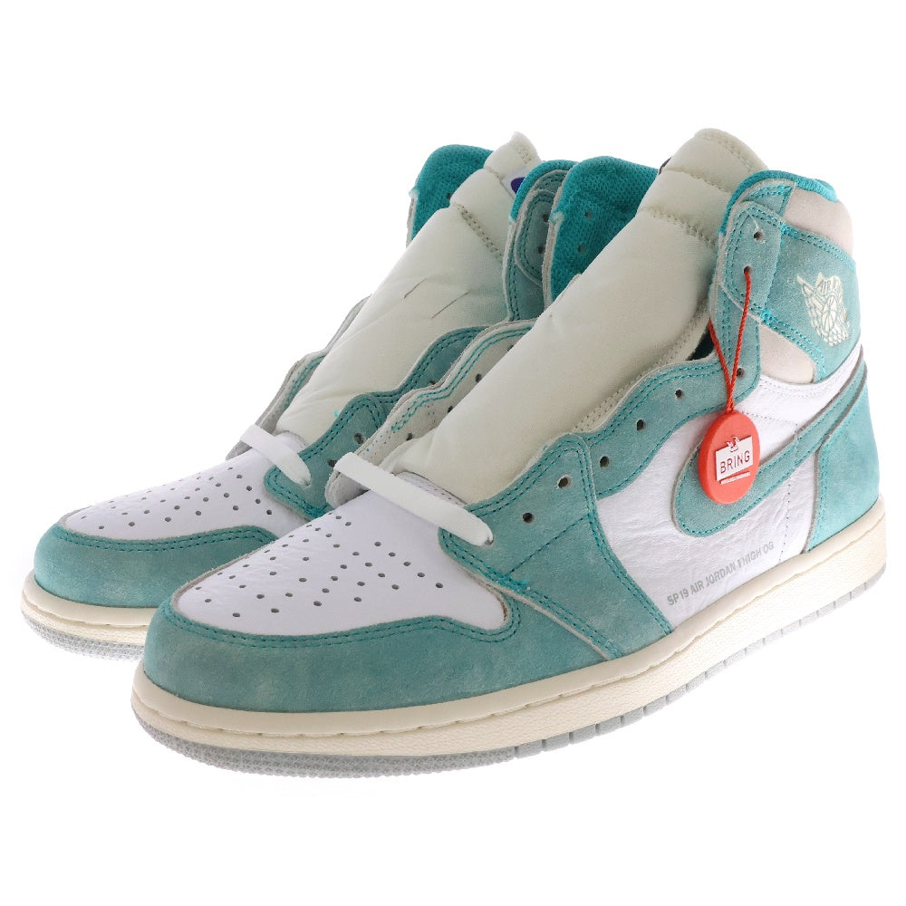NIKE(ナイキ) AIR JORDAN 1 RETRO HIGH OG TURBO GREEN エアジョーダン1 ターボグリーン ハイカットスニーカー ライトブルー/ホワイト US10/28cm 555088-311