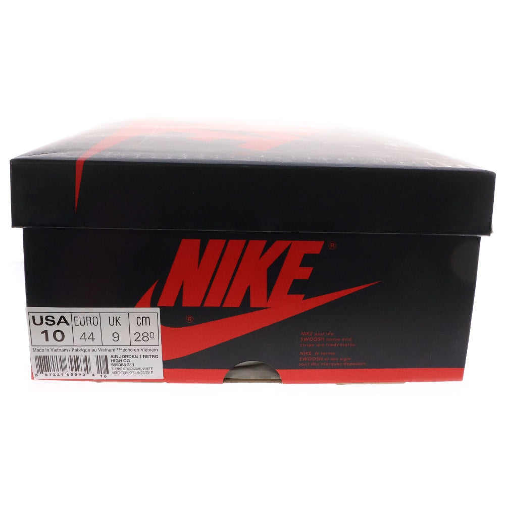 NIKE(ナイキ) AIR JORDAN 1 RETRO HIGH OG TURBO GREEN エアジョーダン1 ターボグリーン ハイカットスニーカー ライトブルー/ホワイト US10/28cm 555088-311