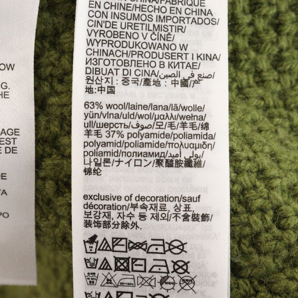 TOMMY HILFIGER(トミーヒルフィガー) CABLE MONOTYPE CREW NECK ケーブルモノタイプ フロントロゴ クルーネックニットセーター カーキ MW33082
