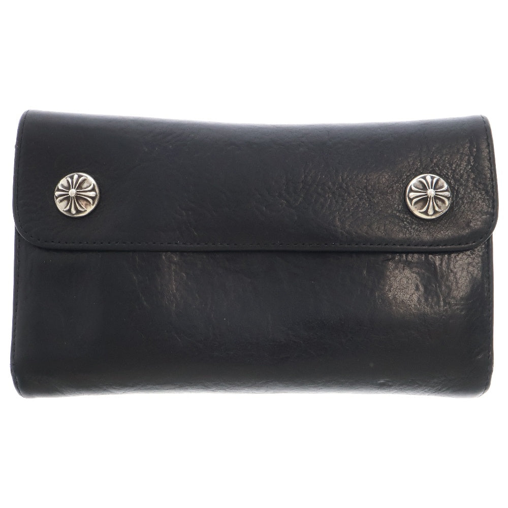 CHROME HEARTS(クロムハーツ) WAVE ウェーブ レザーウォレット 財布 ブラック BCA374