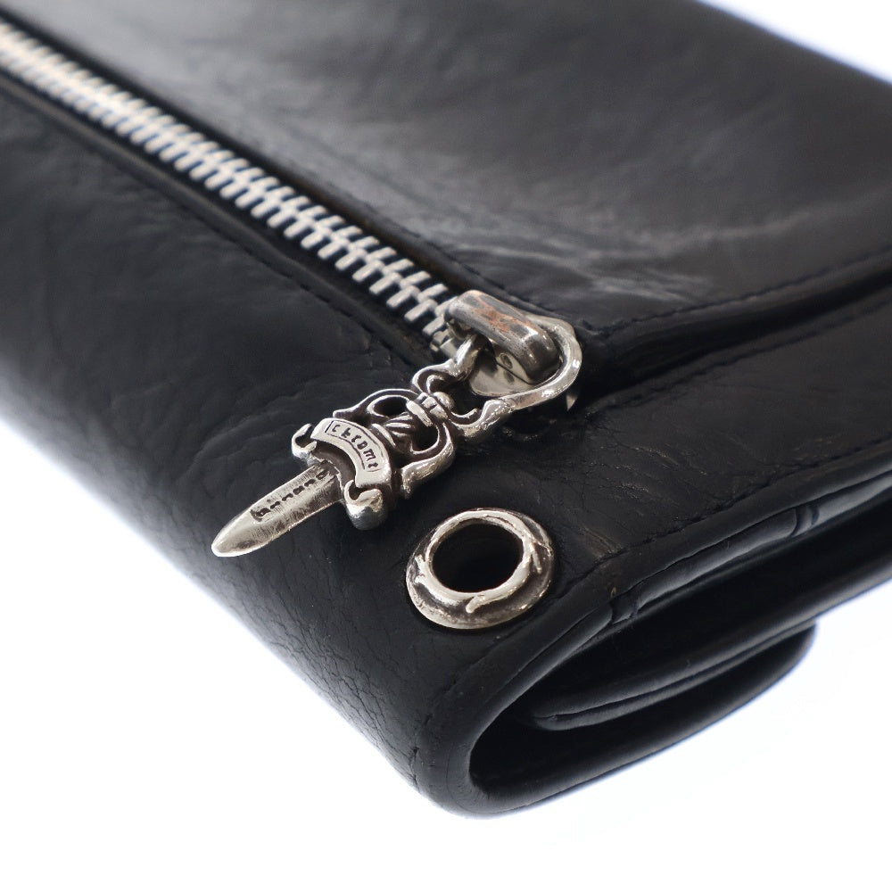 CHROME HEARTS(クロムハーツ) WAVE ウェーブ レザーウォレット 財布 ブラック BCA374
