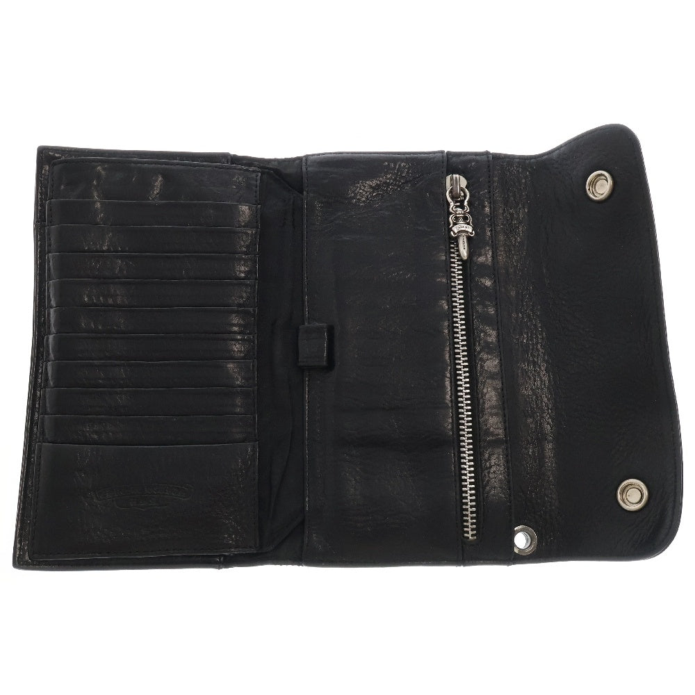 CHROME HEARTS(クロムハーツ) WAVE ウェーブ レザーウォレット 財布 ブラック BCA374