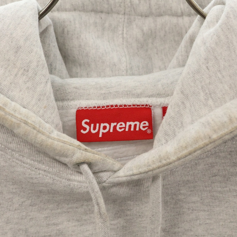 SUPREME(シュプリーム) 22AW Satin Applique Hooded Sweatshirt サテン アップリケ フーデッド スウェットプルオーバ ーパーカー フーディー グレー