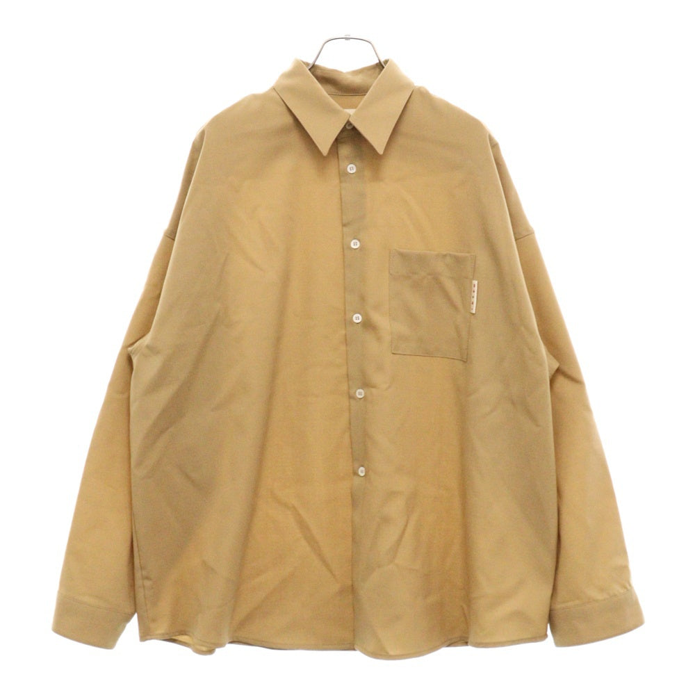 MARNI(マルニ) 24AW ウールトロピカル 長袖シャツ ベージュ CUMU0061A1 TW839