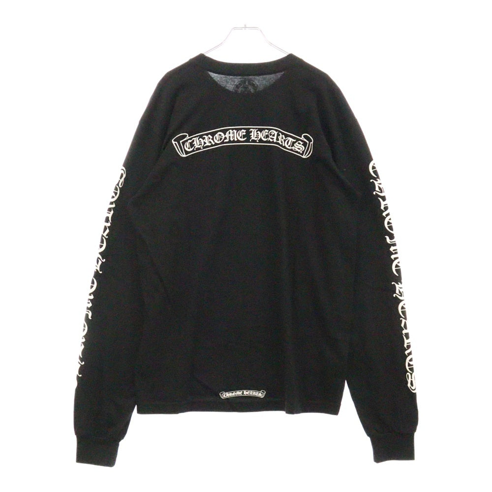 CHROME HEARTS(クロムハーツ) CH L S 1 バックスクロールラベルプリント ロングスリーブ 長袖Tシャツ ブラック