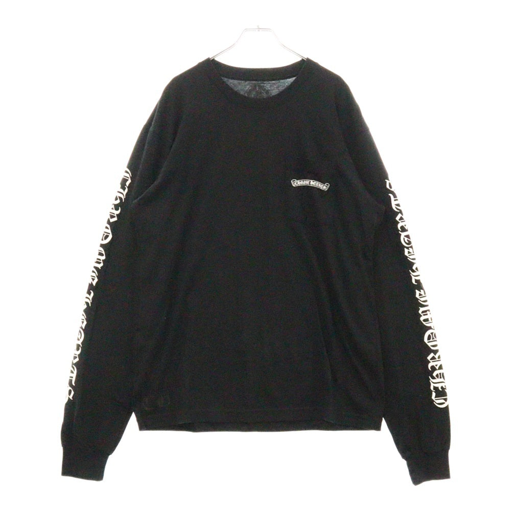 CHROME HEARTS(クロムハーツ) CH L S 1 バックスクロールラベルプリント ロングスリーブ 長袖Tシャツ ブラック