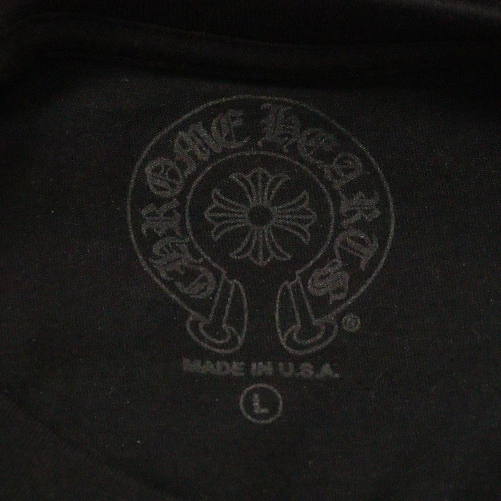 CHROME HEARTS(クロムハーツ) CH L S 1 バックスクロールラベルプリント ロングスリーブ 長袖Tシャツ ブラック