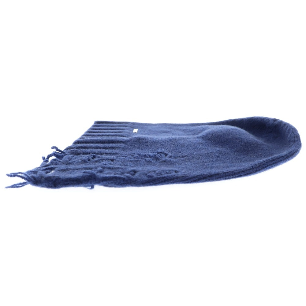 DSQUARED2(ディースクエアード) 10AW クラッシュ加工 カシミヤ ニットキャップ ビーニー 帽子 ネイビー S72TC062 S13814