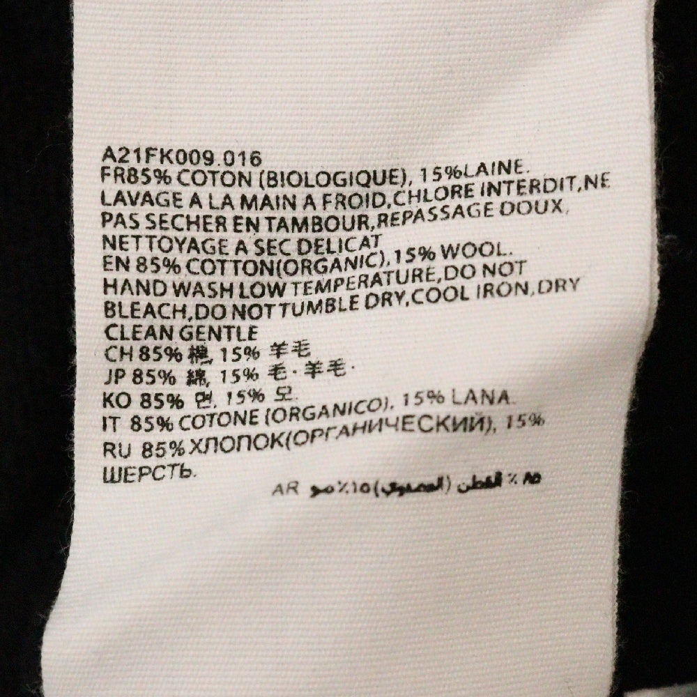 AMI Alexandre Mattiussi(アミアレクサンドルマテュッシ) フロントロゴ刺繍 クルーネック ニットセーター ブラック A21FK009.016