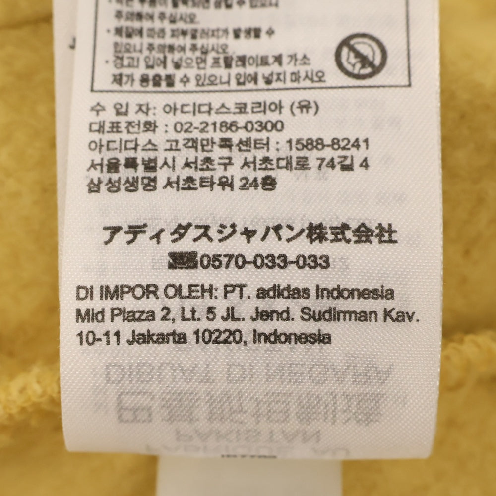adidas(アディダス) Trefoil Essentials Hoodie トレフォイル エッセンシャルズ プルオーバースウェットパーカー イエロー IR7789