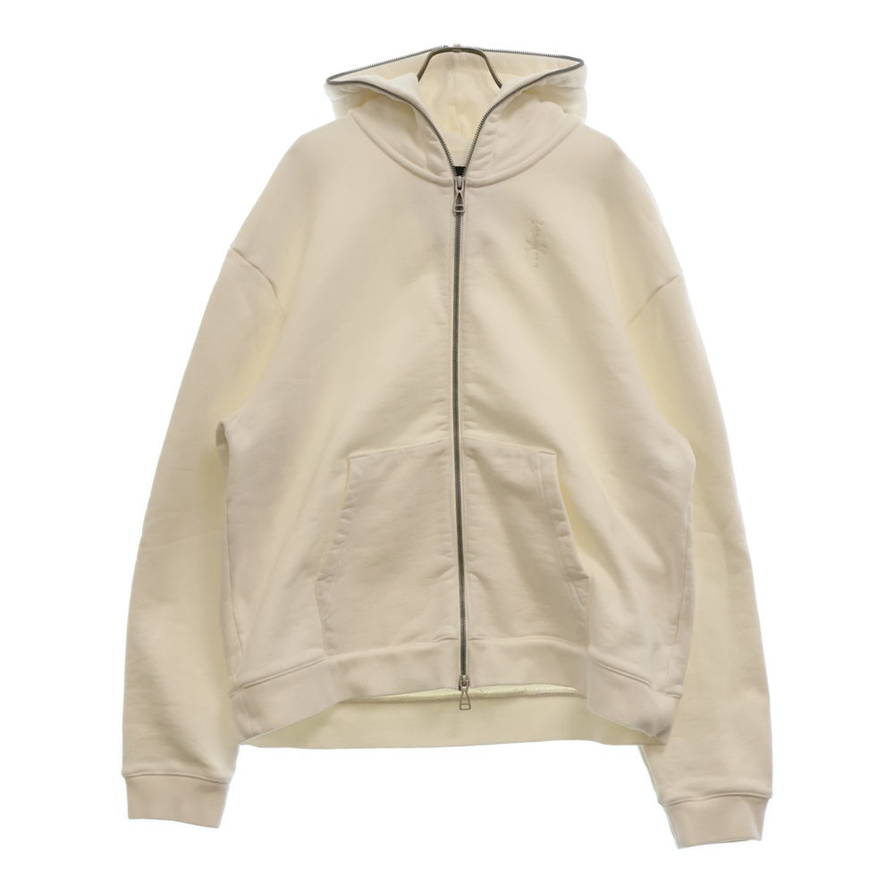 NIKE(ナイキ) ×Travis Scott JORDAN BRAND Pullover Hoodie×トラヴィススコット カクタス ジャック ジョーダンブランド ロゴ 刺繍プリント ジップアップパーカー ホワイト DZ5500-133