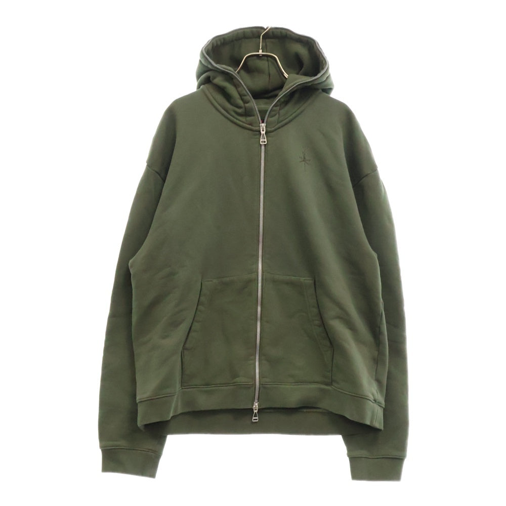 NIKE(ナイキ) ×Travis Scott JORDAN BRAND Pullover Hoodie ×トラヴィススコット カクタス ジャック ジョーダンブランド ロゴ 刺繍プリント ジップアップパーカー カーキ DZ5500-325