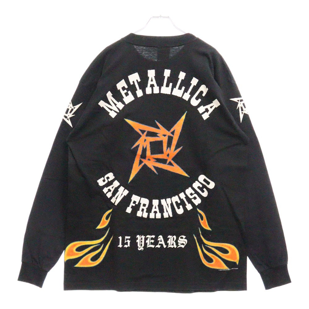 VINTAGE(ヴィンテージ) 90s METALLICA SAN FRANCISCO 15 YEARS LS TEE メタリカ サンフランシスコ 15周年記念 両面プリント長袖Tシャツ カットソー ブラック