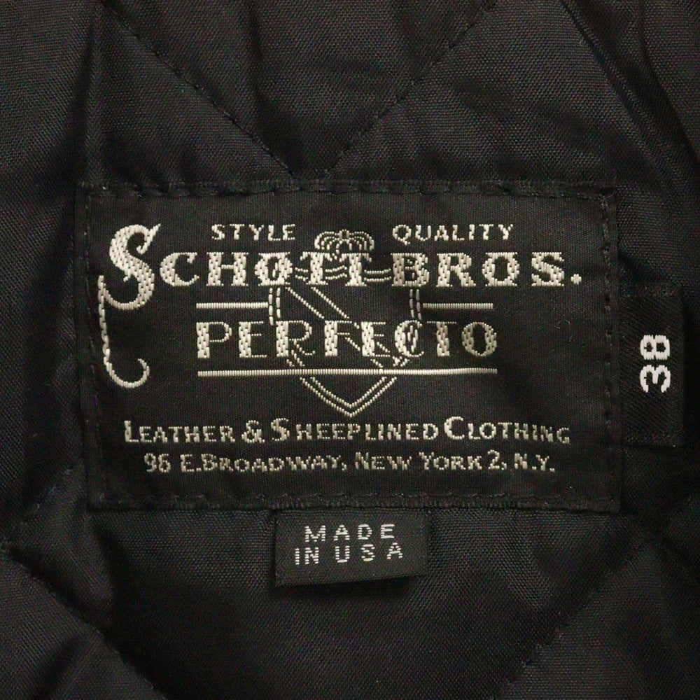 SCHOTT(ショット) 83UST NAVAJO BLANKET ONESTAR TALL ナバホ ブランケット ワンスター レザー ダブルライダースジャケット ブラック/マルチ 7456