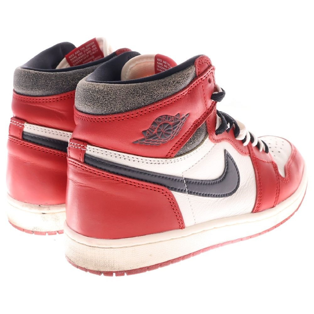 NIKE(ナイキ) AIR JORDAN 1 LOST&FOUND エアジョーダン1 ロスト&ファウンド シカゴ ハイカットスニーカー ホワイト/レッド US8.0/26.0cm DZ5485-612