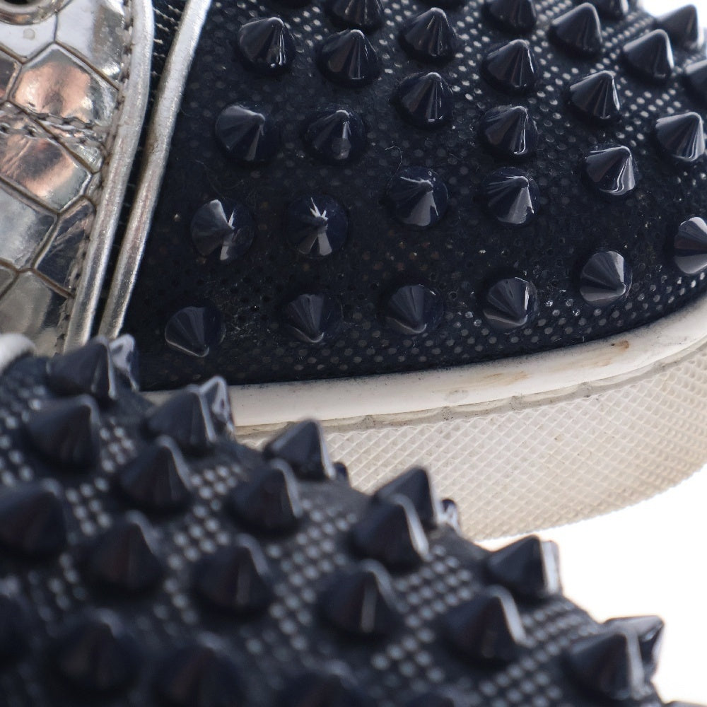 CHRISTIAN LOUBOUTIN(クリスチャンルブタン) Louis Junior Spikes Orlato ルイスジュニアスパイク オルラト スタッズ切替 ローカットスニーカー ネイビー/ホワイト 1220842