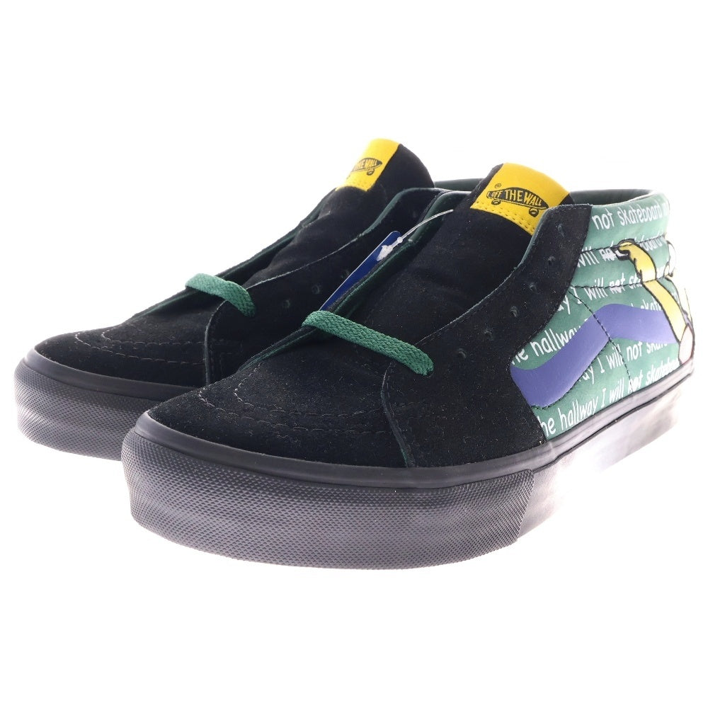 VANS(ヴァンズ) ×Simpsons ×Stash Sk8 Mid LX シンプソンズ スタッシュ スケート ミッドカットスニーカー ブラック/グリーン US9/27cm VN-0FJQYJ7/6520299