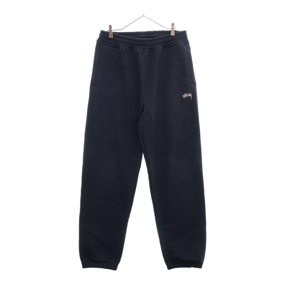 STUSSY(ステューシー) STOCK LOGO SWEATPANT ストック ロゴ刺繍 スウェットパンツ ネイビー