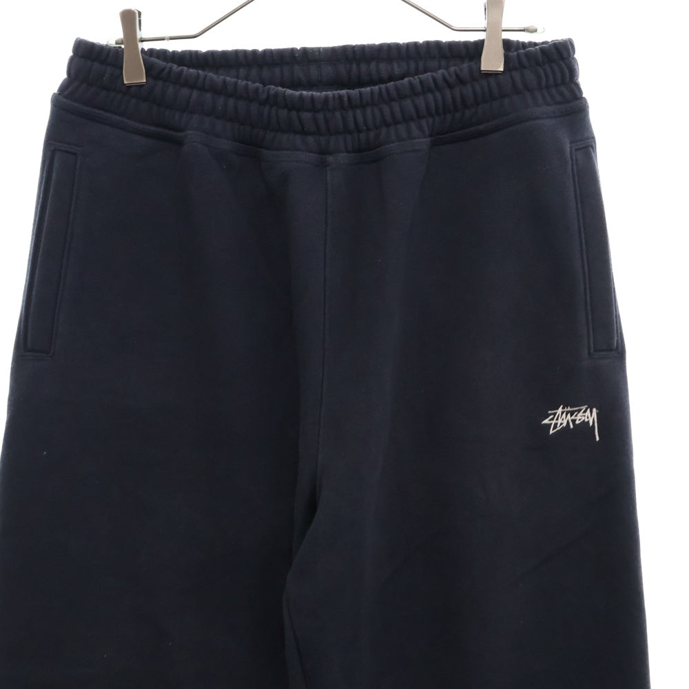 STUSSY(ステューシー) STOCK LOGO SWEATPANT ストック ロゴ刺繍 スウェットパンツ ネイビー