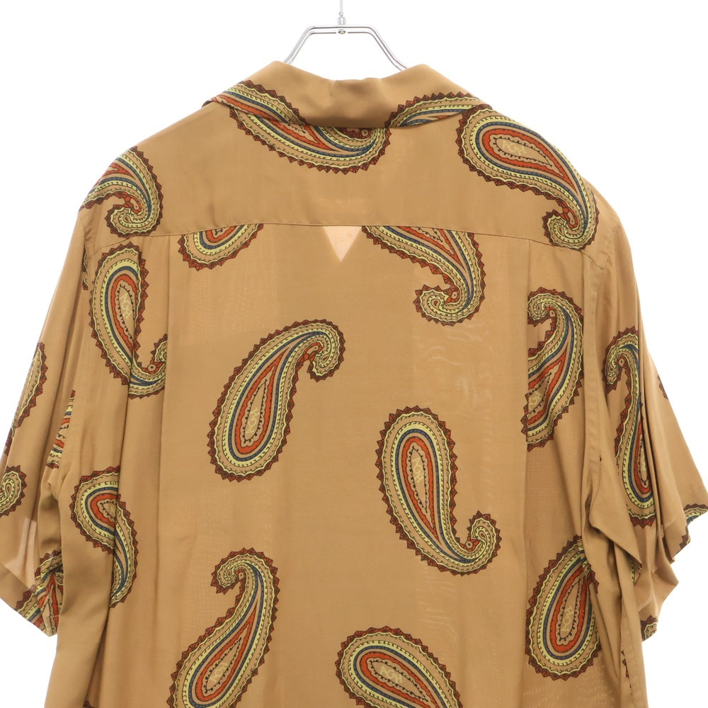 WACKO MARIA(ワコマリア) 21SS ×BUDSPOOL HAWAIIAN SHIRT バッズプール 舐達麻 ハワイアン ペイズリー柄 オープンカラー 半袖シャツ ブラウン