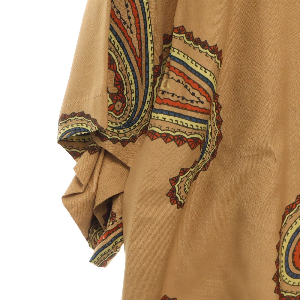 WACKO MARIA(ワコマリア) 21SS ×BUDSPOOL HAWAIIAN SHIRT バッズプール 舐達麻 ハワイアン ペイズリー柄 オープンカラー 半袖シャツ ブラウン