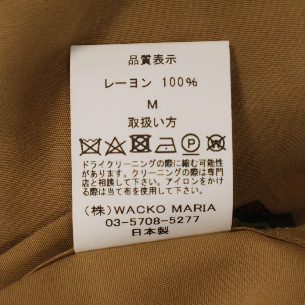 WACKO MARIA(ワコマリア) 21SS ×BUDSPOOL HAWAIIAN SHIRT バッズプール 舐達麻 ハワイアン ペイズリー柄 オープンカラー 半袖シャツ ブラウン