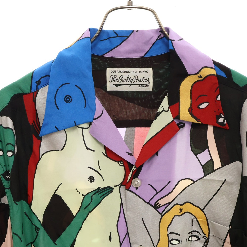 WACKO MARIA(ワコマリア) 22SS HAWAIIAN SHIRT 天国東京百女図 ハワイアン オープンカラー 半袖シャツ マルチ 22SS-WMS-HI02