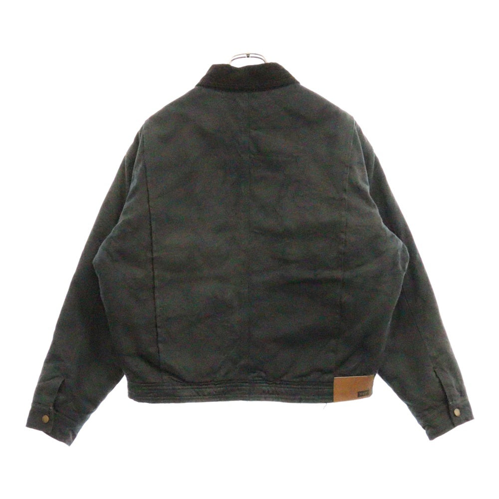 HUF(ハフ) 24AW CANVAS JACKET キャンバス 裏地キルティング ダックジャケット ネイビー