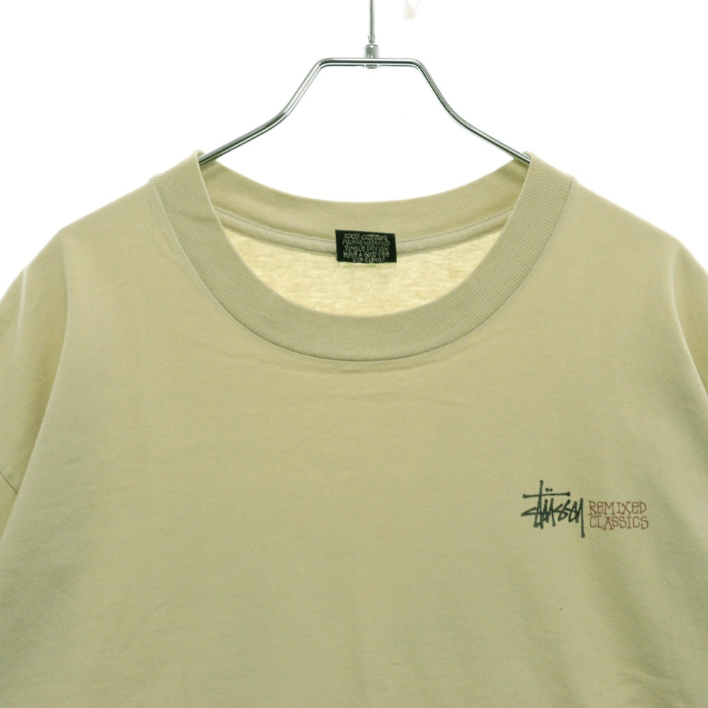 STUSSY(ステューシー) 80s OLD STUSSY オールドステューシー ローマの休日 プリント 半袖Tシャツ カットソー カーキ