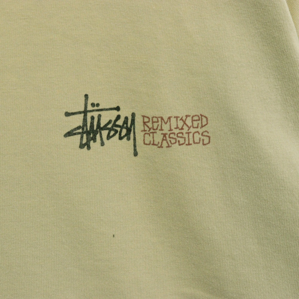 STUSSY(ステューシー) 80s OLD STUSSY オールドステューシー ローマの休日 プリント 半袖Tシャツ カットソー カーキ