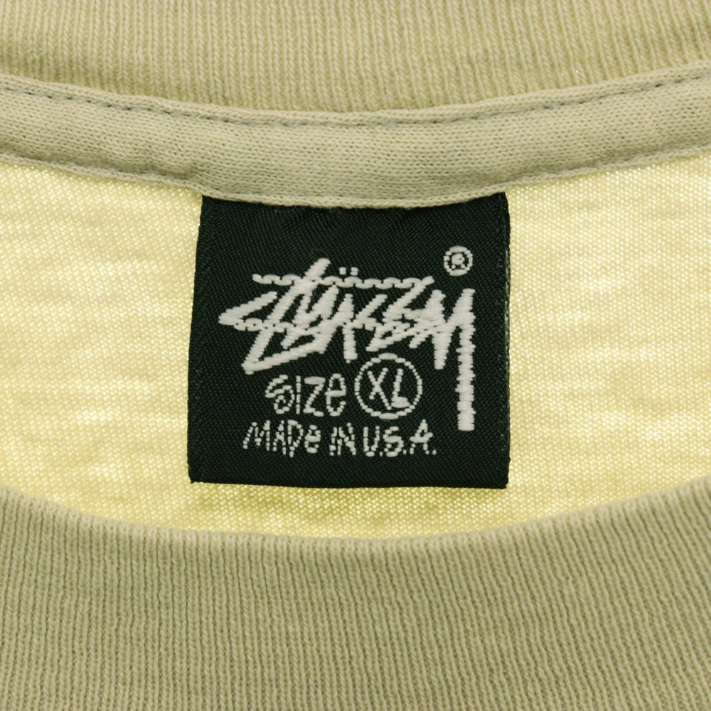 STUSSY(ステューシー) 80s OLD STUSSY オールドステューシー ローマの休日 プリント 半袖Tシャツ カットソー カーキ