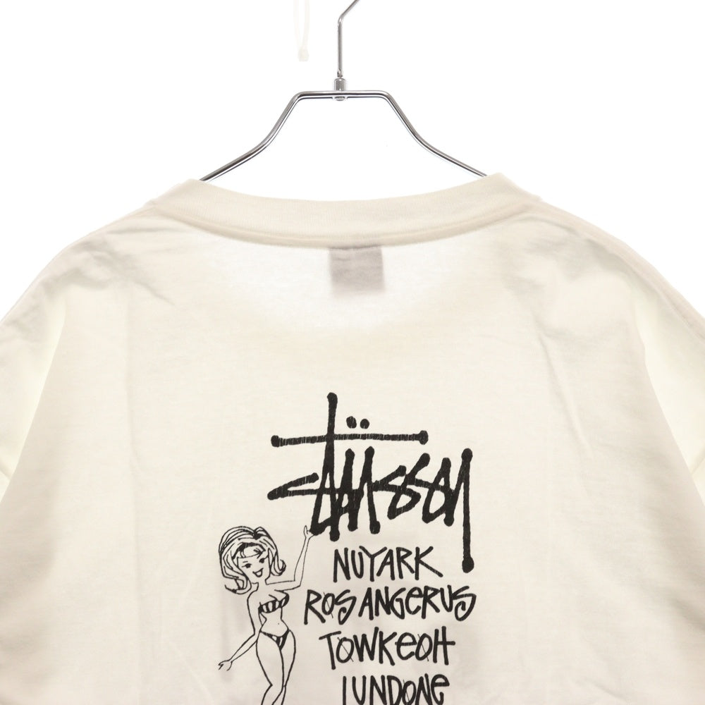 STUSSY(ステューシー) 80s OLD STUSSY World Tour Tee オールドステューシー 黒タグ 両面プリント 半袖Tシャツ カットソー ホワイト