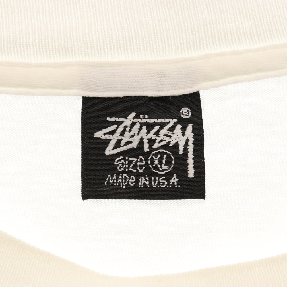 STUSSY(ステューシー) 80s OLD STUSSY World Tour Tee オールドステューシー 黒タグ 両面プリント 半袖Tシャツ カットソー ホワイト