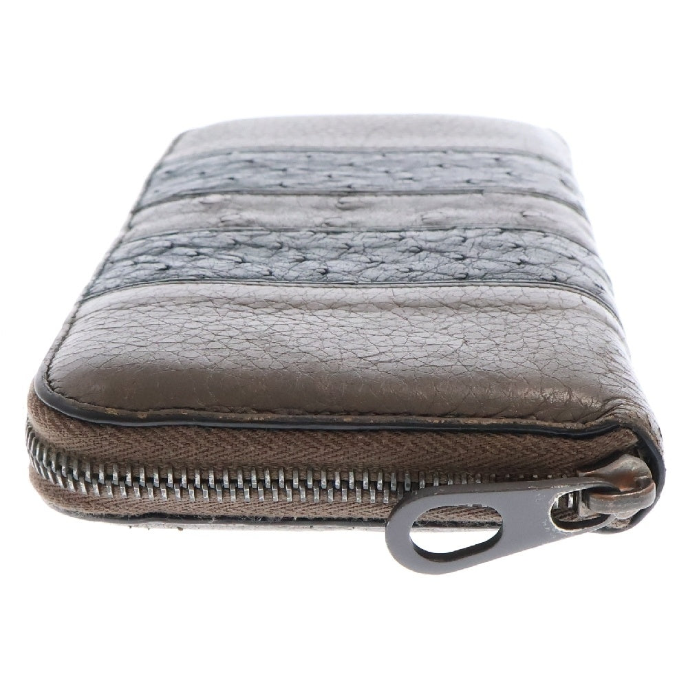 BOTTEGA VENETA(ボッテガヴェネタ) 17SS ラウンドファスナー レザー ロングウォレット 長財布 ブラウン/ブラック