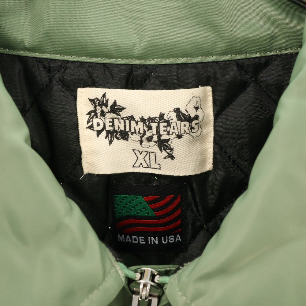 DENIMTEARS(デニムティアーズ) Trans-Atlantic Flight Bomber トランス アトランティック ワッペン ナイロン ジップアップ フライト ボンバー ジャケット カーキ
