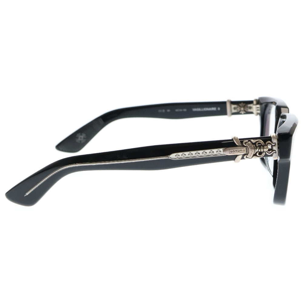 CHROME HEARTS(クロムハーツ) VAGILLIONAIRE II ダガーテンプル ウェリントン型 サングラス 眼鏡 メガネ アイウェア ブラック/シルバー