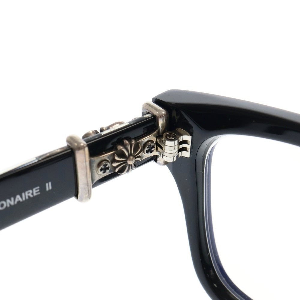 CHROME HEARTS(クロムハーツ) VAGILLIONAIRE II ダガーテンプル ウェリントン型 サングラス 眼鏡 メガネ アイウェア ブラック/シルバー