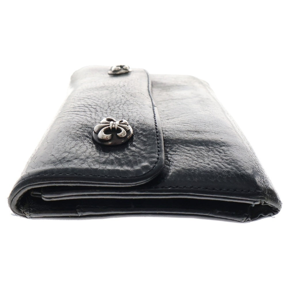 CHROME HEARTS(クロムハーツ) WAVE ウェーブ レザーウォレット 財布 ブラック BCA374