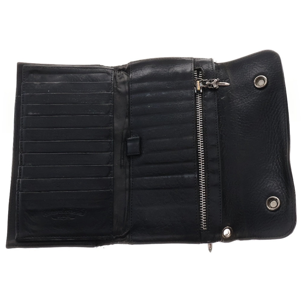 CHROME HEARTS(クロムハーツ) WAVE ウェーブ レザーウォレット 財布 ブラック BCA374