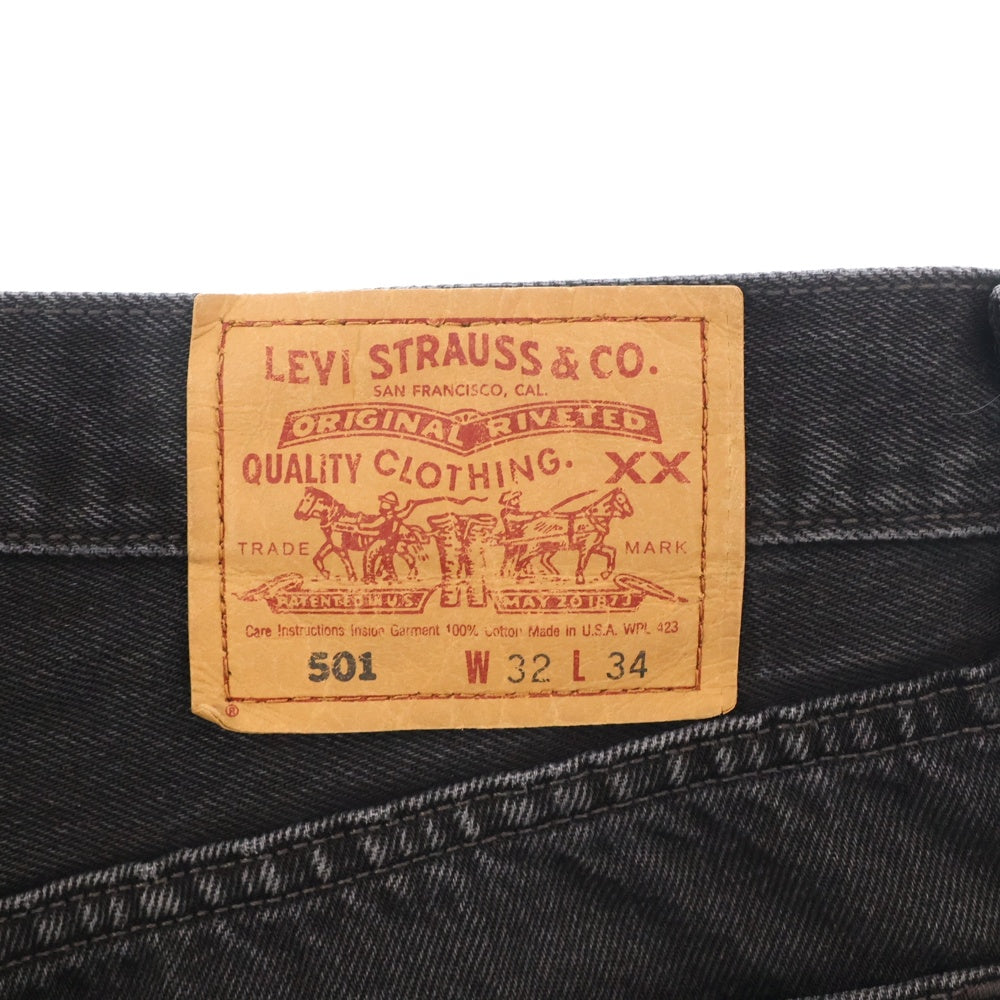 Levi's(リーバイス) ボタン裏553 501 スモールe ボタンフライ デニムパンツ ブラック
