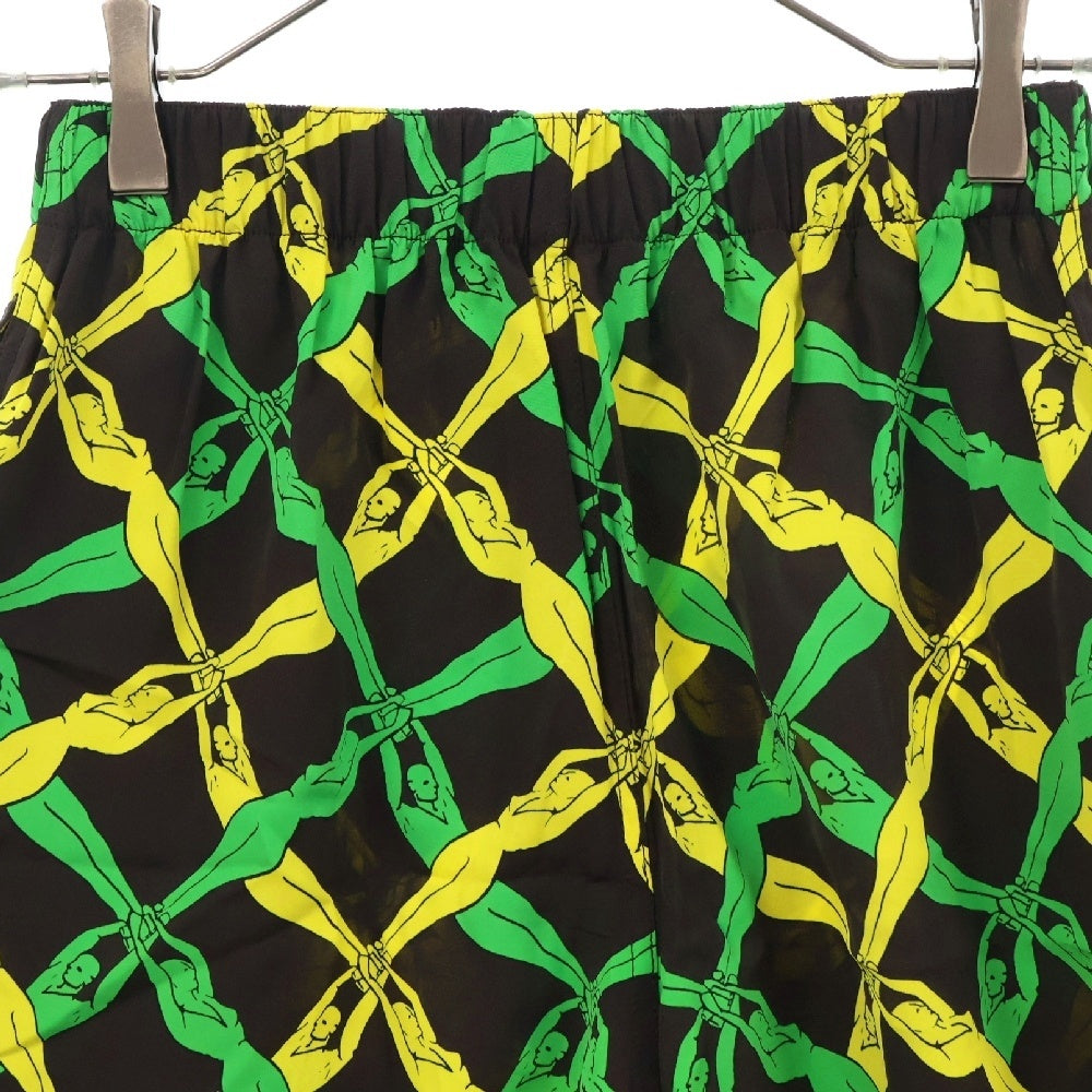 BOTTEGA VENETA(ボッテガヴェネタ) Fantasia Print Shorts ファンタジア プリント ショートパンツ イエロー/グリーン 652513 V0G60