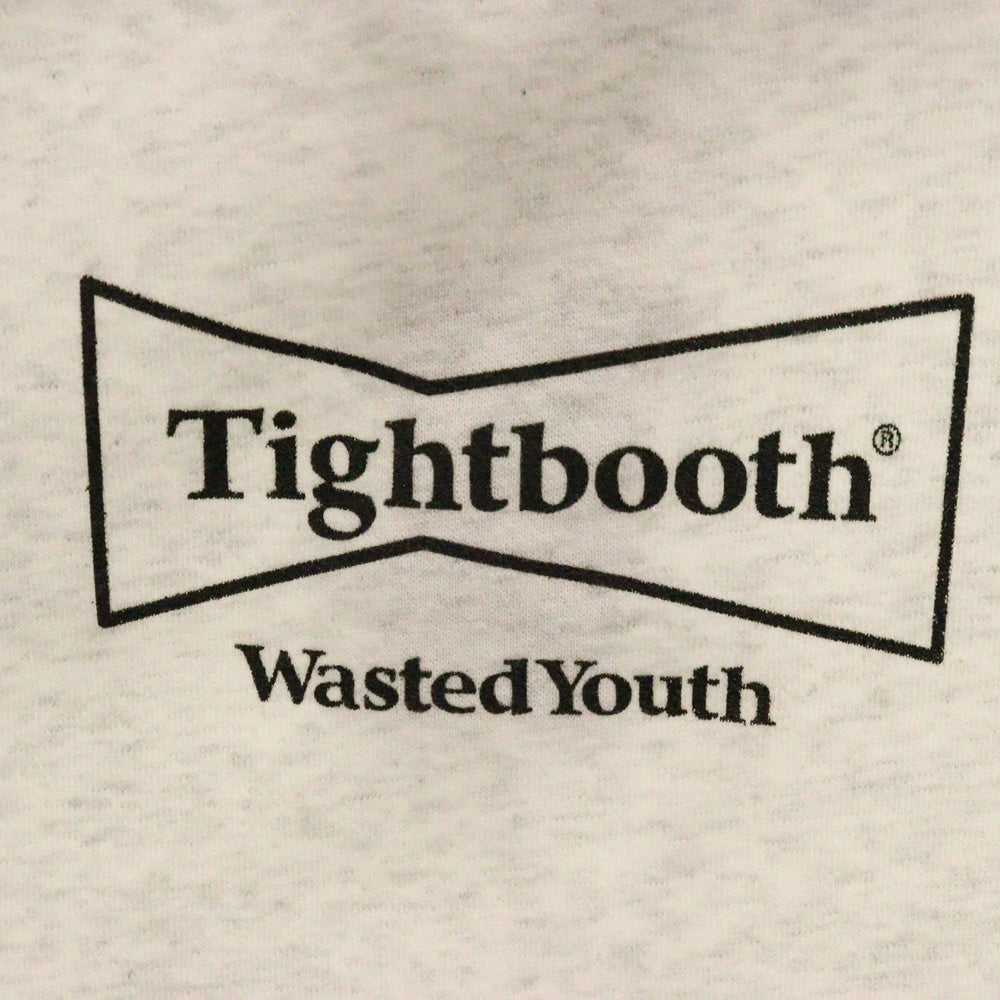 TIGHTBOOTH(タイトブース) 20AW ×Wasted Youth Hoodie ウェイステッドユース バックプリント プルオーバースウェットパーカー グレー FW20-15th18