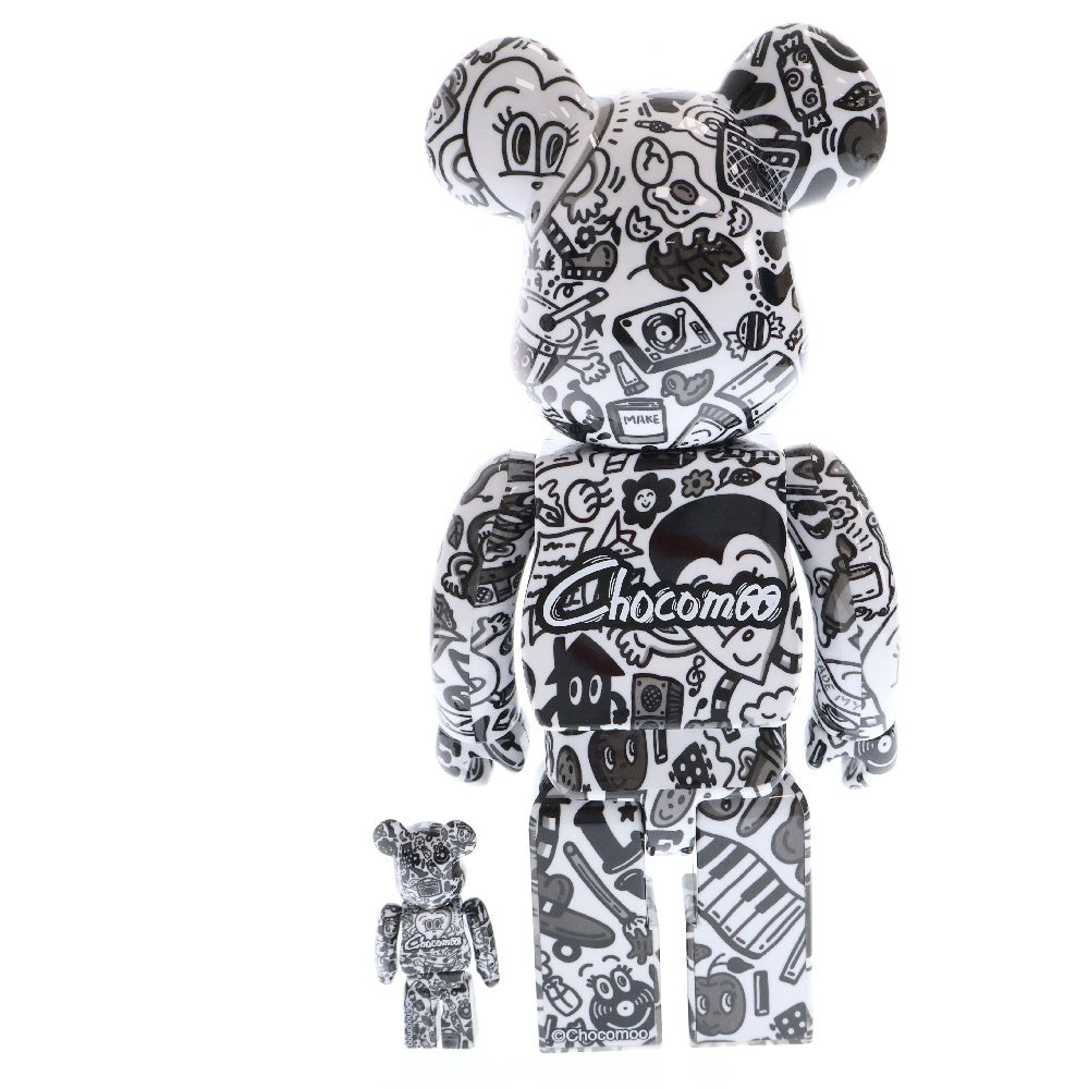 BE@RBRICK(ベアブリック) × Chocomoo チョコムー 100% & 400% フィギュア 人形 ホワイト/ブラック