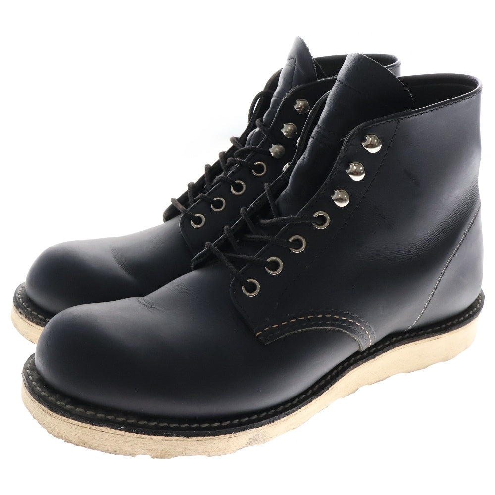 RED WING(レッド ウイング) IRISH SETTER 6' ROUND-TOE アイリッシュセッター ラウンドトゥ レザー レースアップブーツ ブラック US7.5/25.5cm 8165