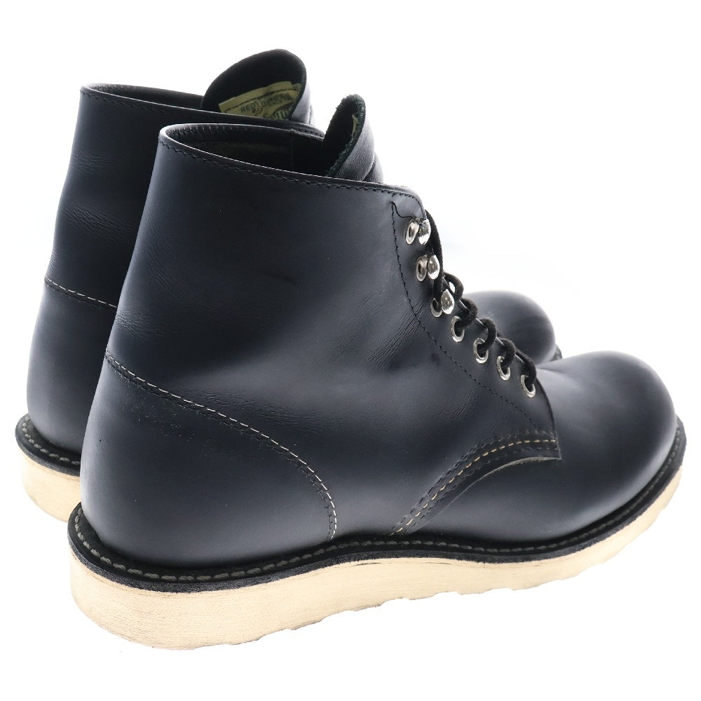 RED WING(レッド ウイング) IRISH SETTER 6' ROUND-TOE アイリッシュセッター ラウンドトゥ レザー レースアップブーツ ブラック US7.5/25.5cm 8165