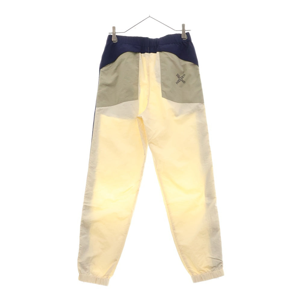 KENZO(ケンゾー) 21SS SPORT NYLON JOGPANTS ロゴプリント ナイロンジョガーパンツ アイボリー/ネイビー