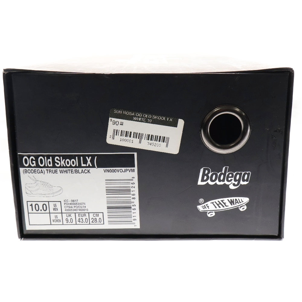 VANS(ヴァンズ) OG Old Skool LX Bodega Sub Rosa White オールドスクール ボデガ ローザ ローカットスニーカー ホワイト/ブラック US10/28cm VN000VOJPVM