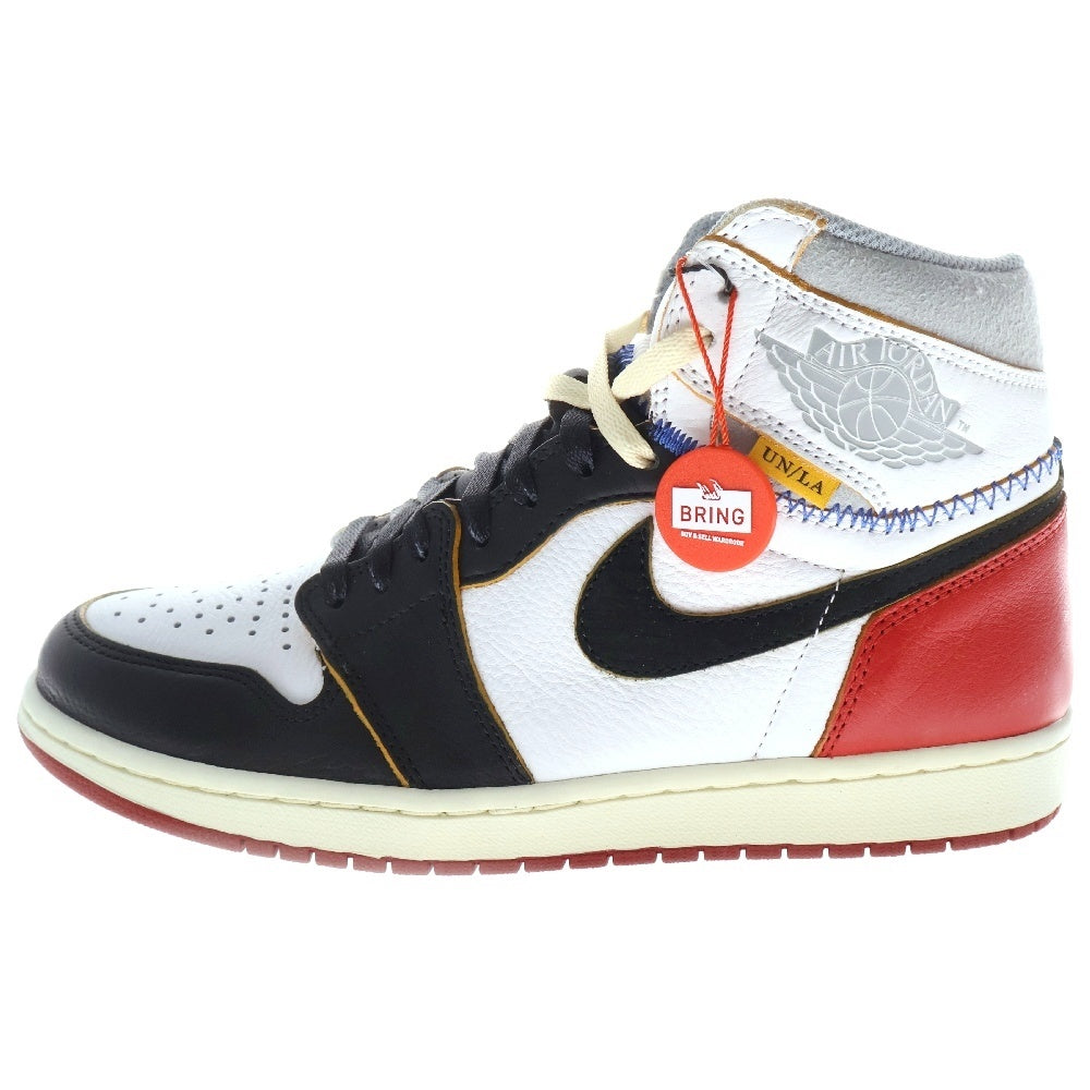 NIKE(ナイキ) ×UNION AIR JORDAN 1 RETRO HI NRG ユニオン エアジョーダン1 ハイカットスニーカー ブラック/レッド/ホワイト US10/28cm BV1300-106