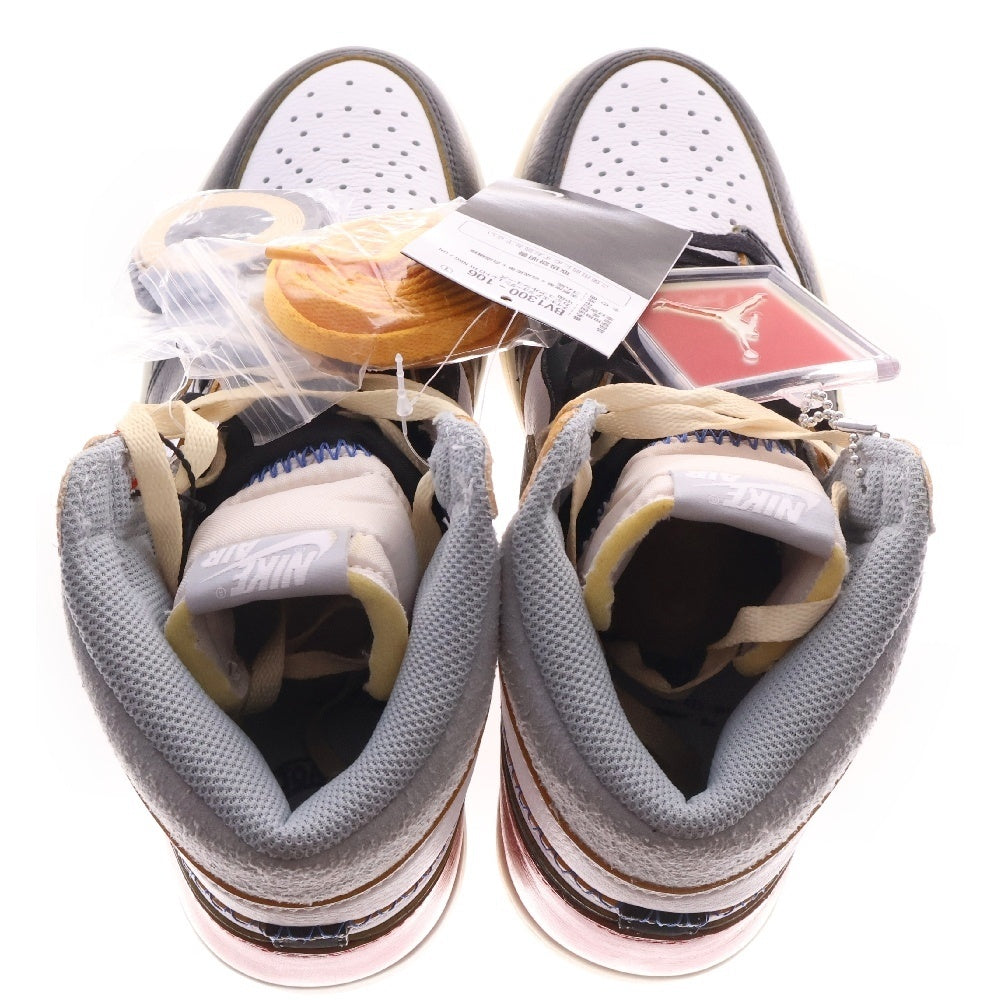 NIKE(ナイキ) ×UNION AIR JORDAN 1 RETRO HI NRG ユニオン エアジョーダン1 ハイカットスニーカー ブラック/レッド/ホワイト US10/28cm BV1300-106